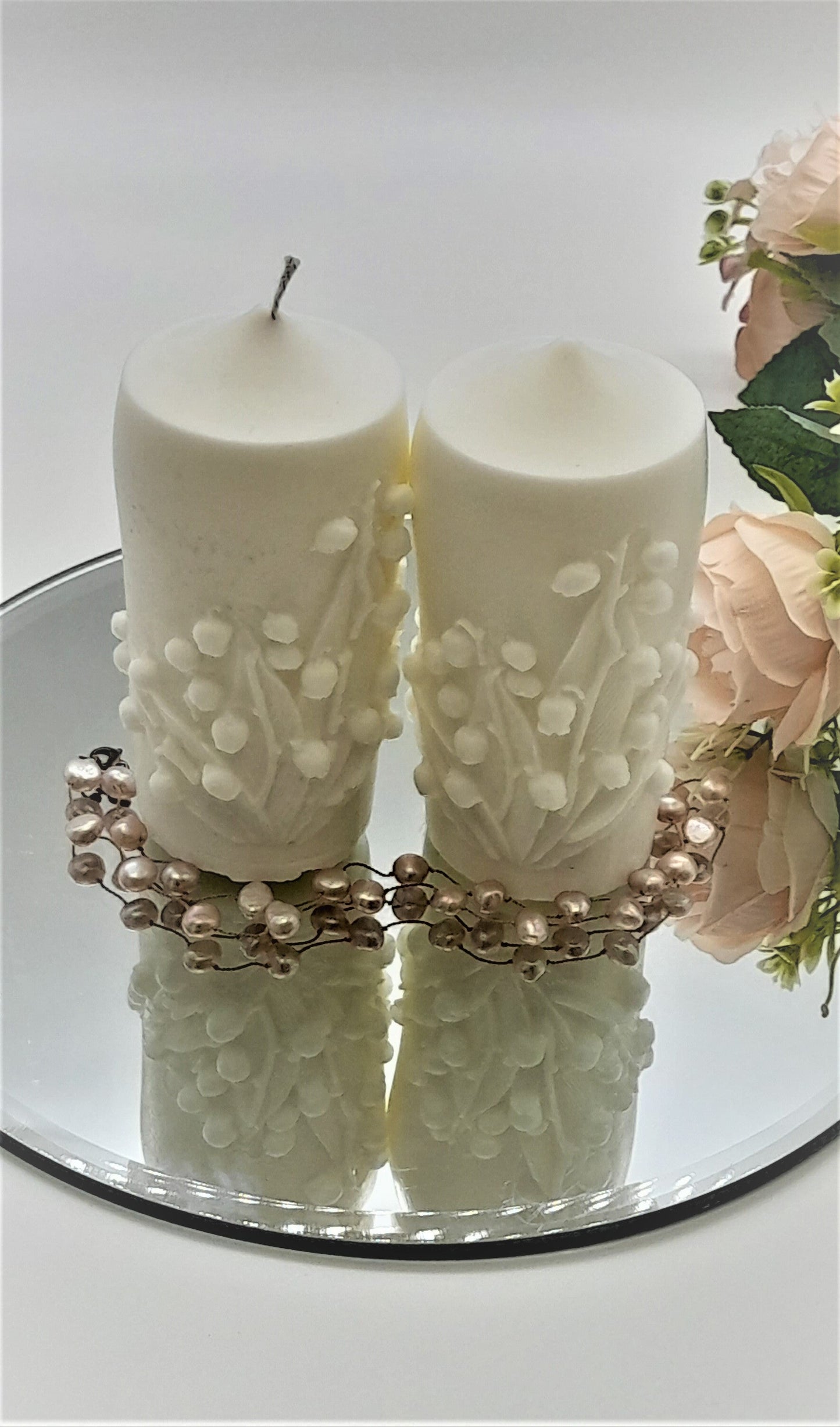 Candle - Decorative Flower Pillar Candle - Wholesale Candles