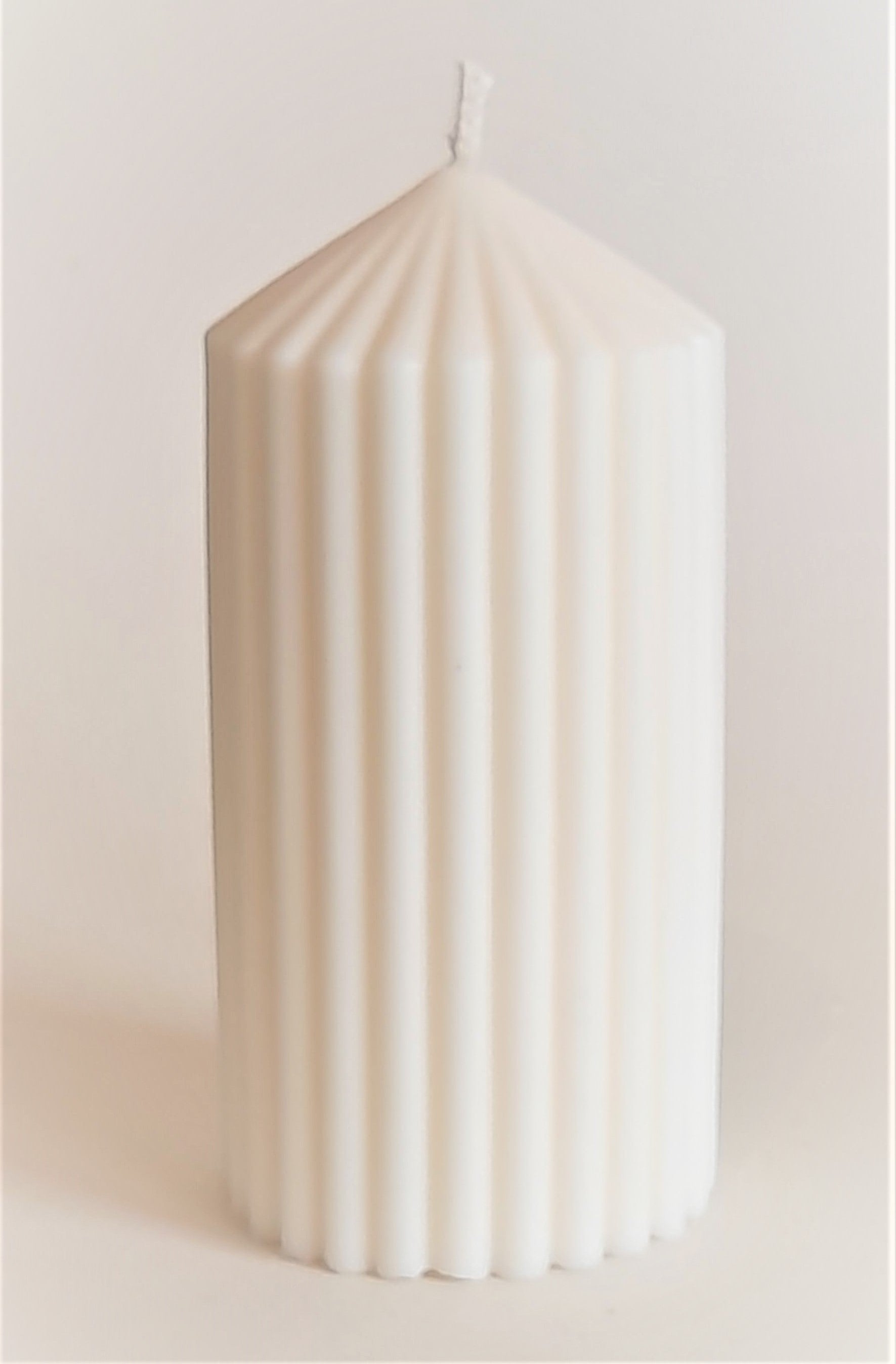 Candle - Large Stripe Pillar Candle   - Luxury Corporate Gift Candle