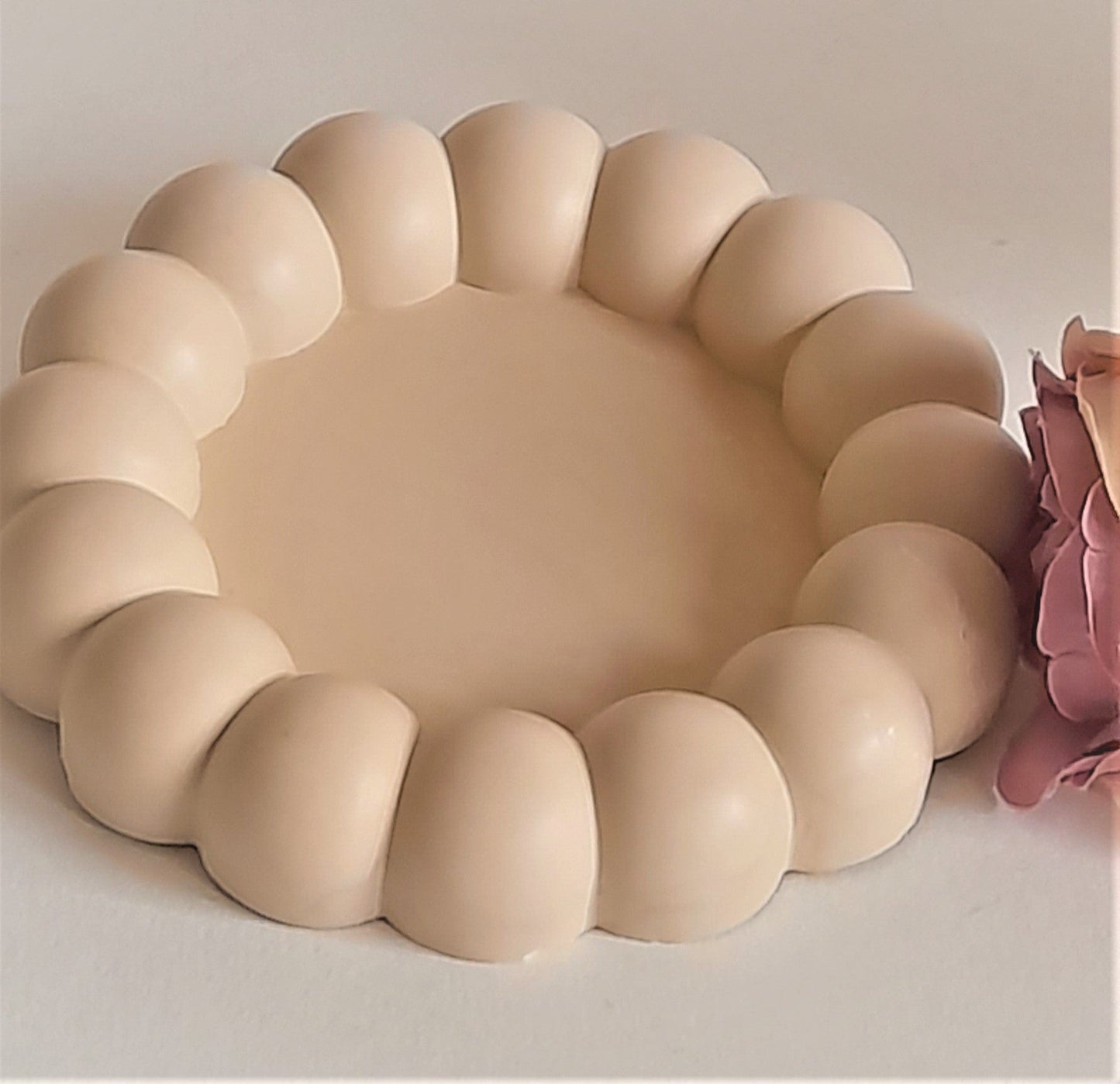 Jesmonite - Bubble Cream Colour Coaster - Eco Friendly Homeware