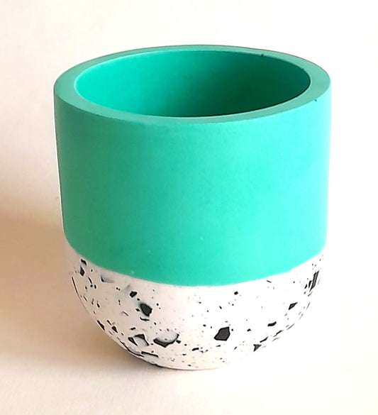 Jesmonite - Eco Luxe Sage Green & Neon Jesmonite Pen Pot 