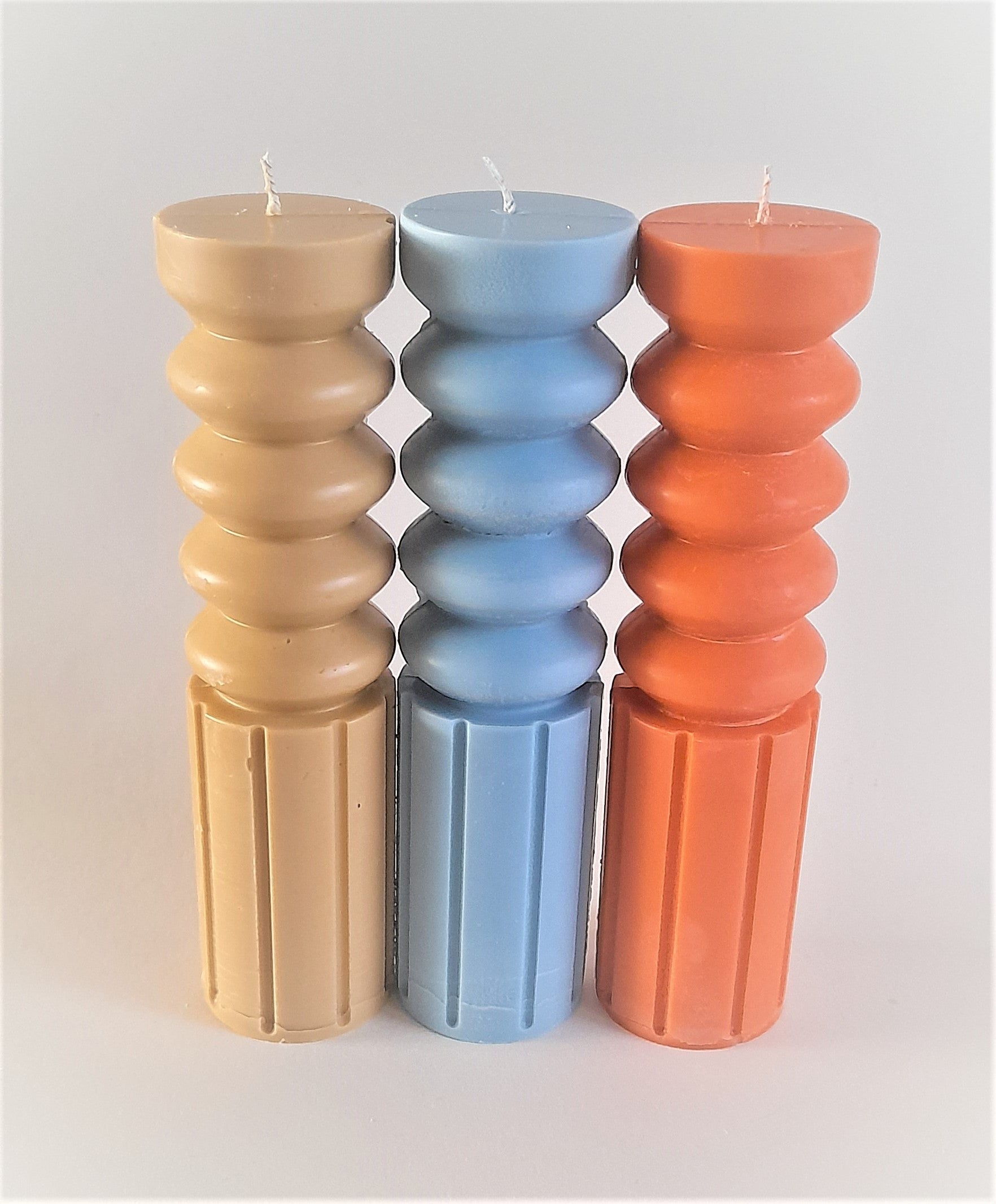 Candle - Decorative Bubble Pillar Candle - Luxury Dinner Candles