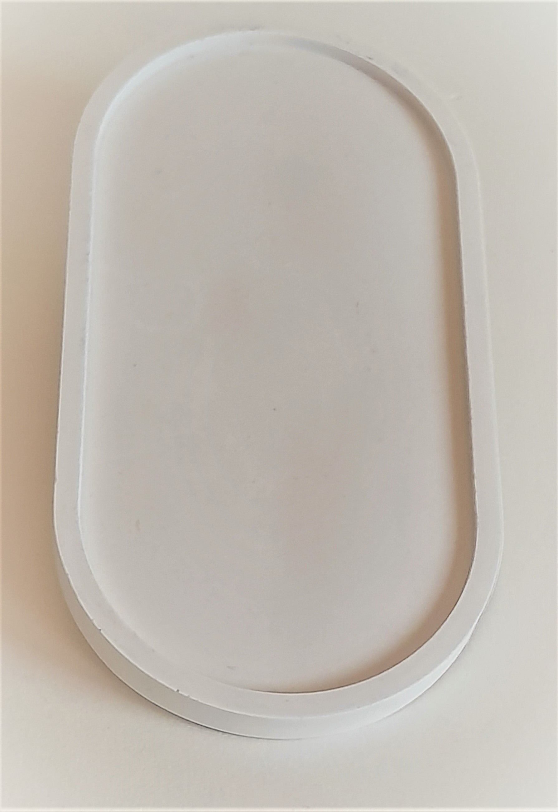 Jesmonite - Beige Oval Trinket Tray - Eco Friendly Jesmonite Homeware 