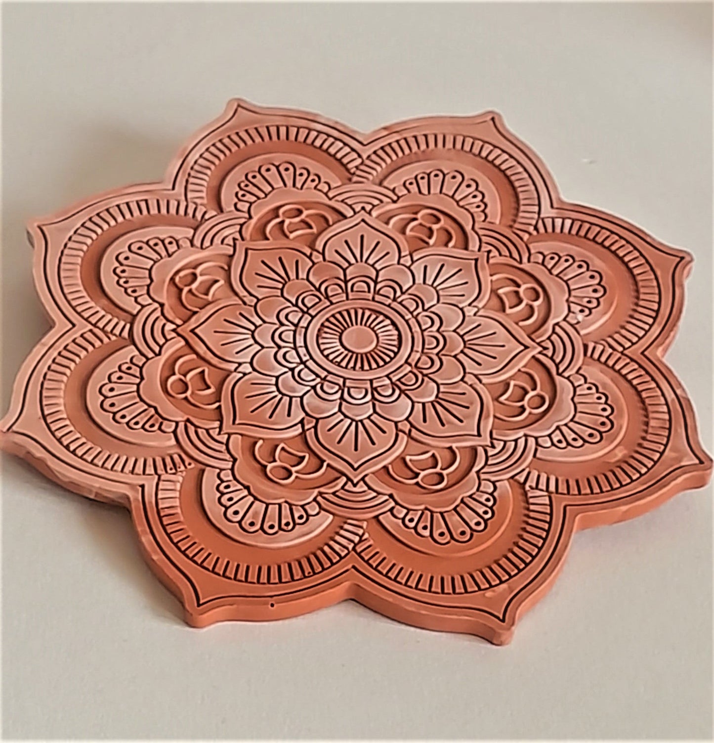 Jesmonite - Mandala Two Tone Coaster  - Home Accessories