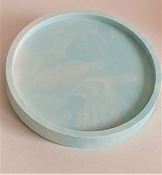 Jesmonite - Eco Luxe Sage & White Coaster - Luxury Homeware Products