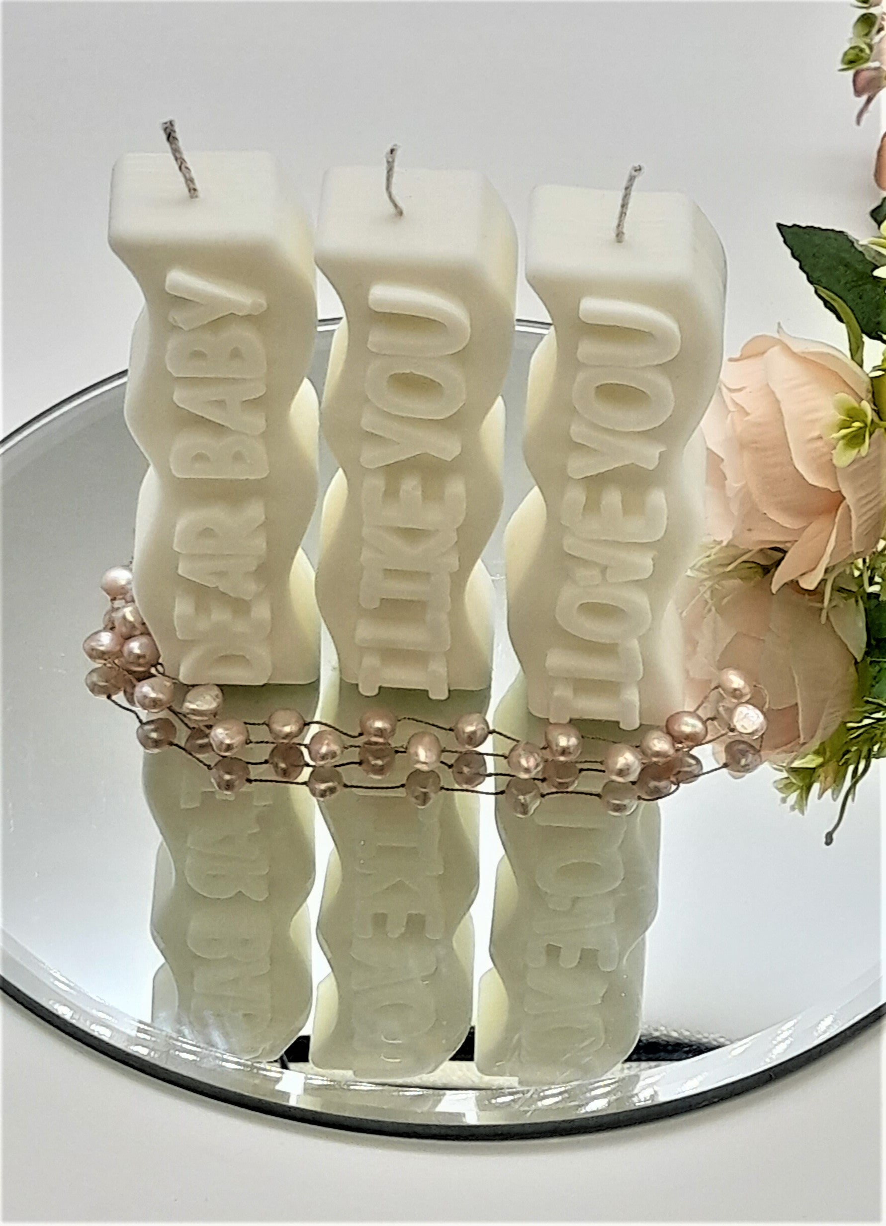 Candles - Sculptural Love Words Candle Set - Luxury  Wholesale Candles 