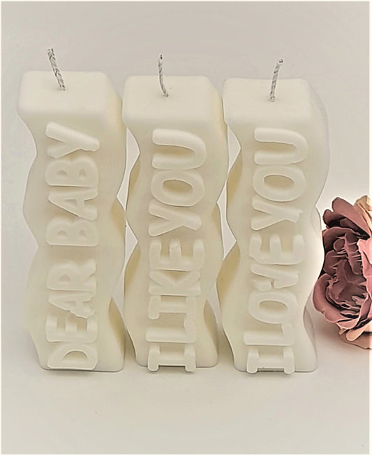 Candles - Sculptural Love Words Candle Set - Luxury  Wholesale Candles